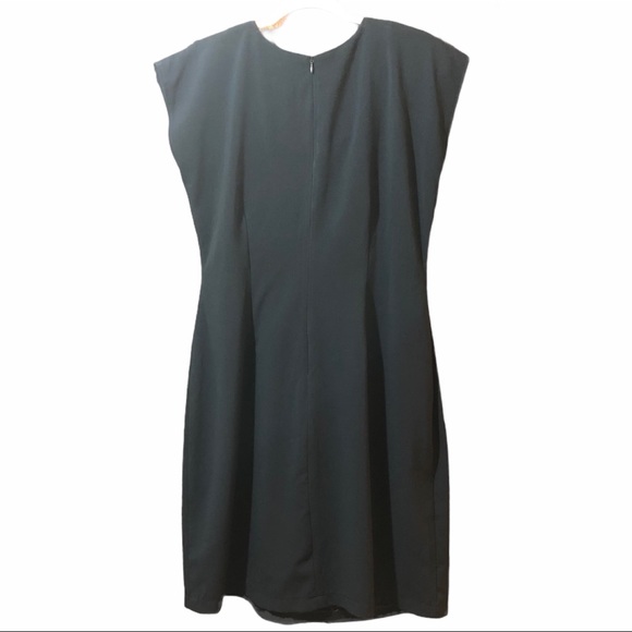 OLIVIA MATTHEWS Charcoal Gray Ruffle Dress Sz 6 - Picture 4 of 8